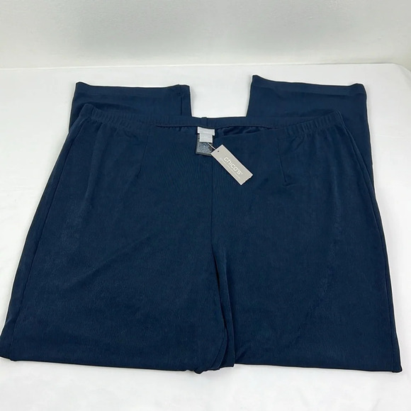 Chico’s Travelers New Women’s 20/22R Pull-on No Tummy Stretchy Straight Leg Pant - Picture 2 of 10